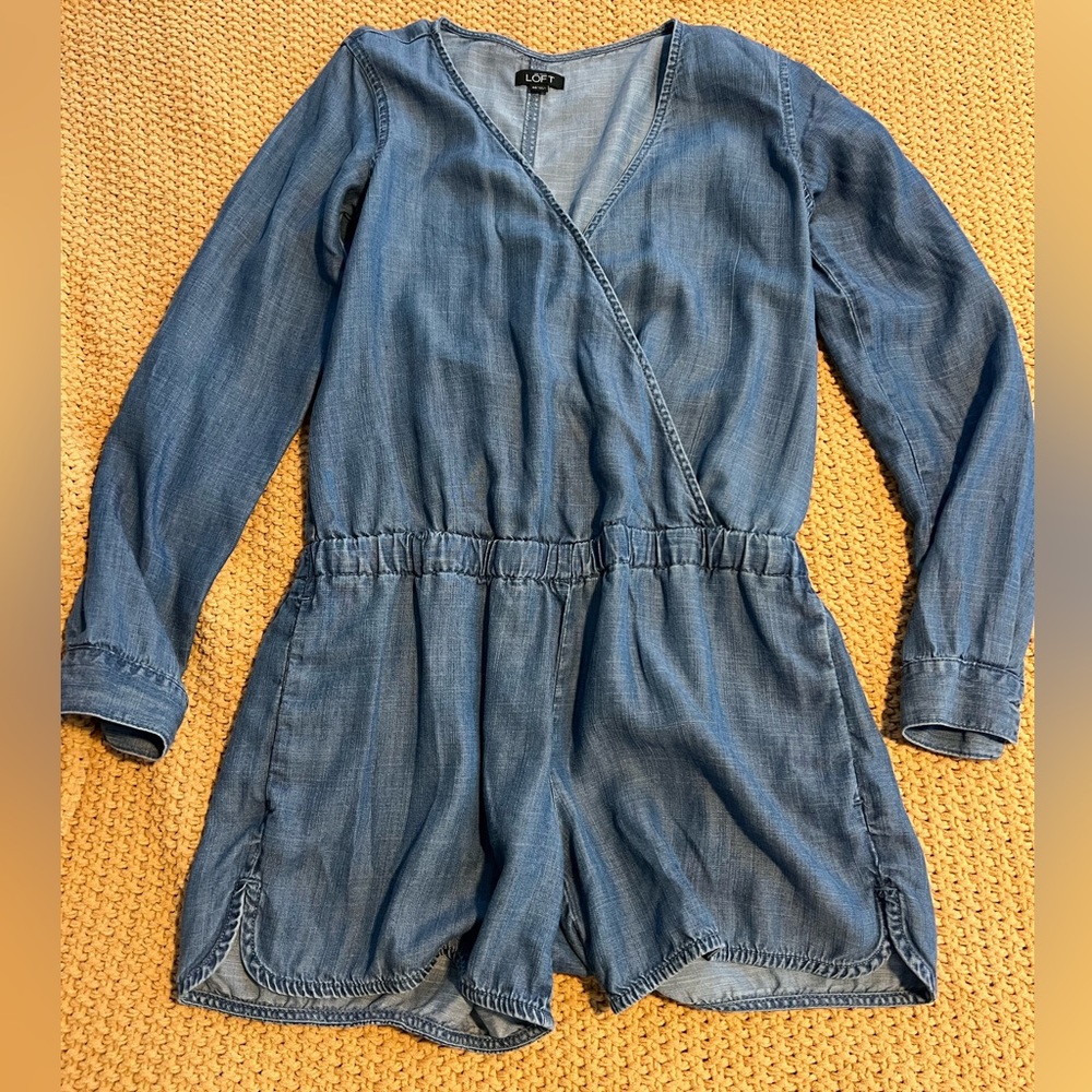 LOFT denim romper